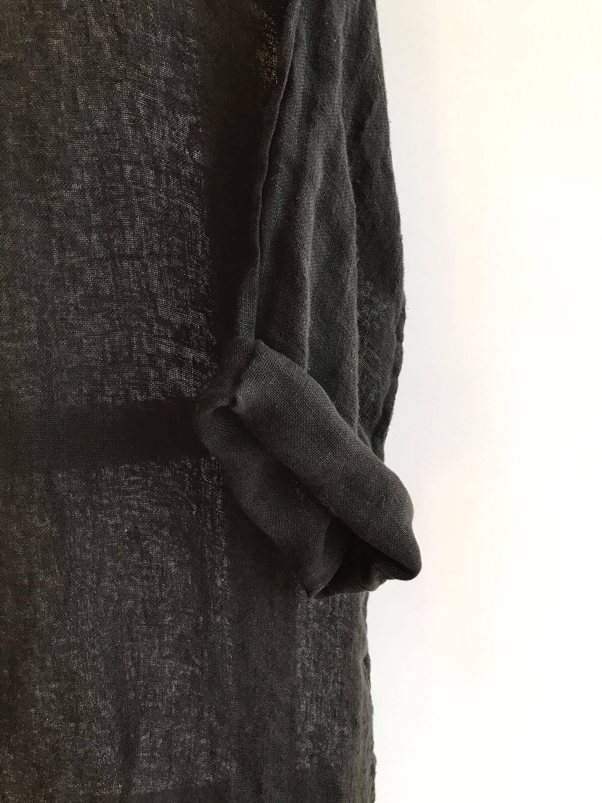 Black Gauze Linen Tunic 'Nicole' - Linenbee