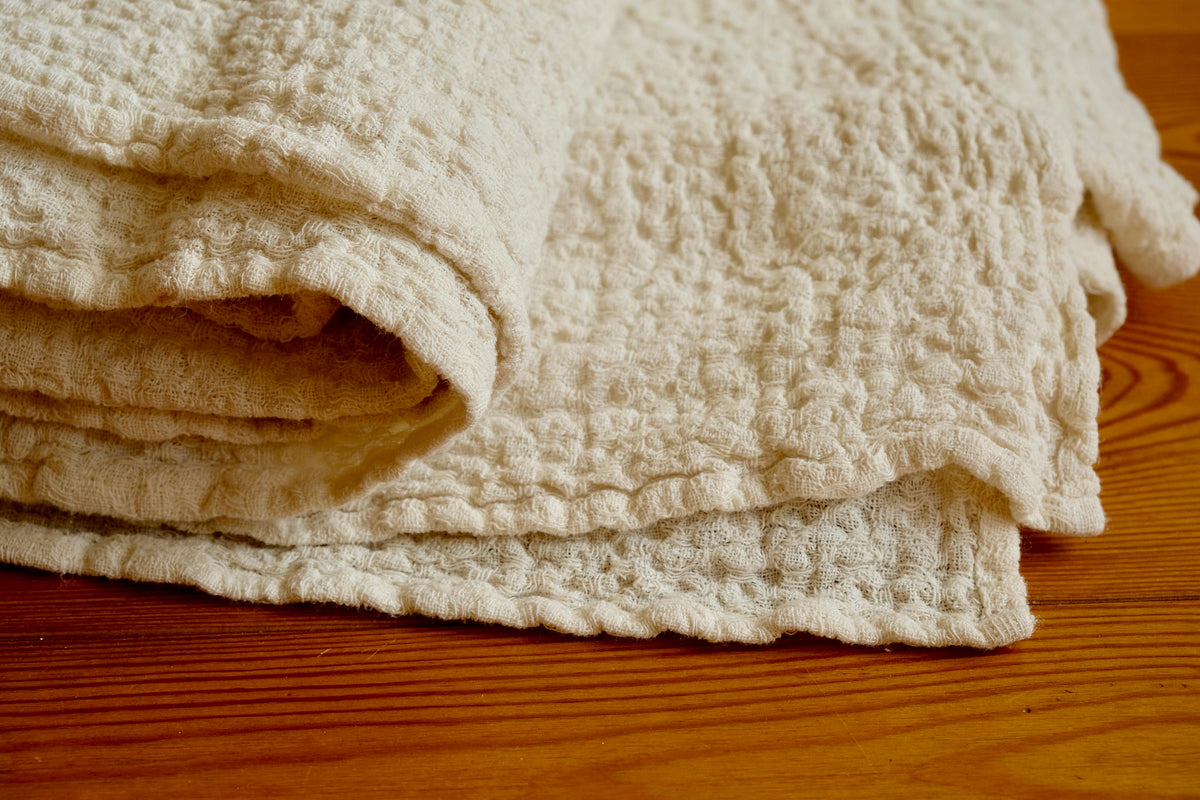 Linen bed cover Champagne color Textured, Rustic linen, Rustic blanket, linen throw, bed throw, rustic throw, cream bed covers linen bedding