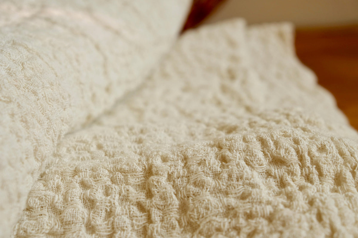 Linen bed cover Champagne color Textured, Rustic linen, Rustic blanket, linen throw, bed throw, rustic throw, cream bed covers linen bedding