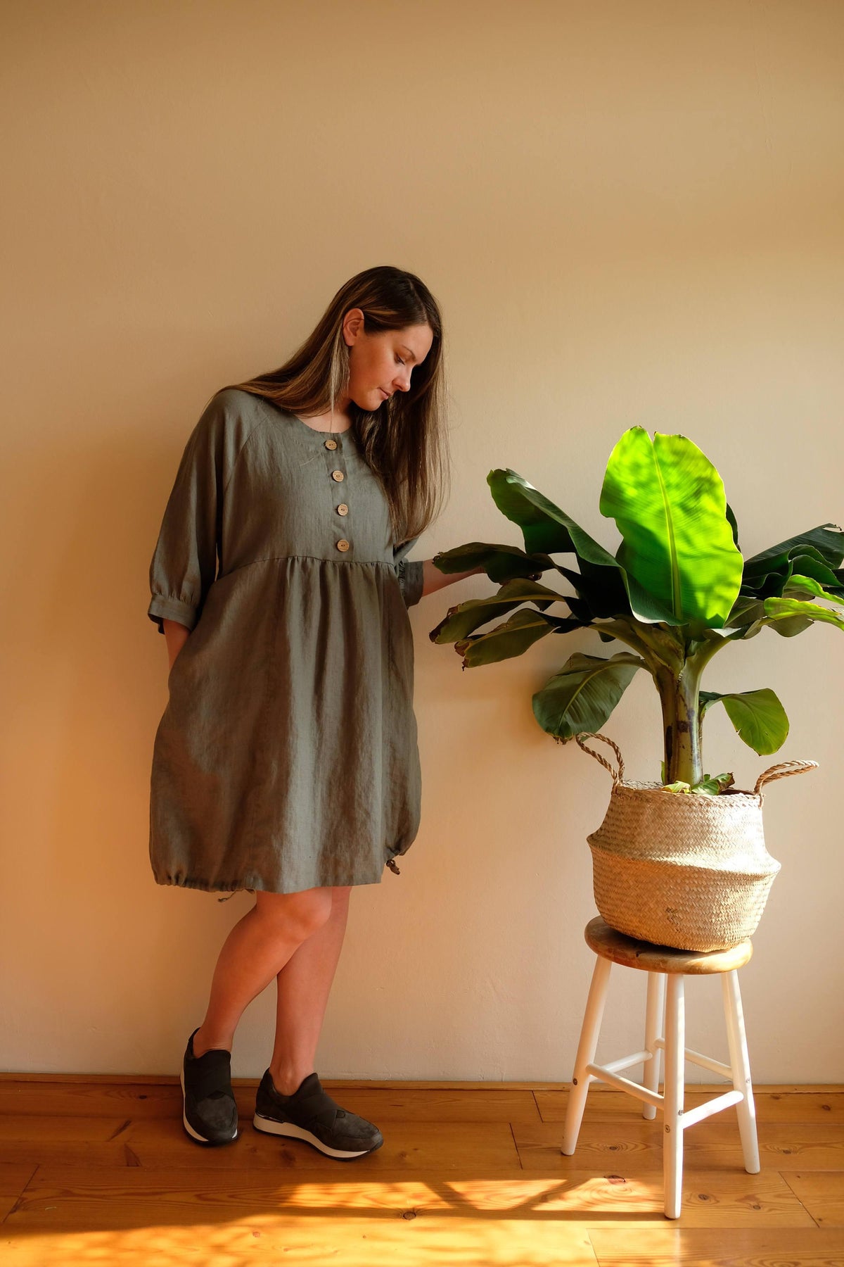Linen Tunic Dress, Maternity Dress Linen Tunic Dress, Maternity Dress
