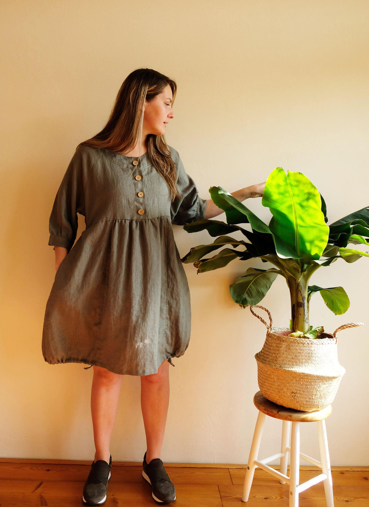 Linen Tunic Dress, Maternity Dress - Linenbee Linen Tunic Dress, Maternity Dress - Linenbee