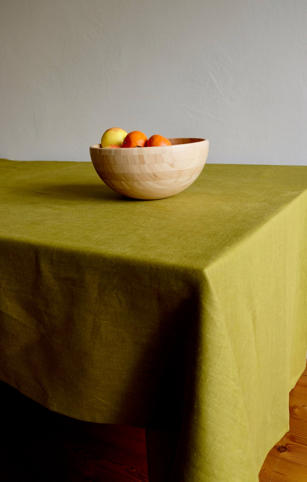 Linen Tablecloth in Moss Green tablecloth, Yellow  Green tablecloth, Easter linen tablecloth, rectangle tablecloth, custom tablecloth