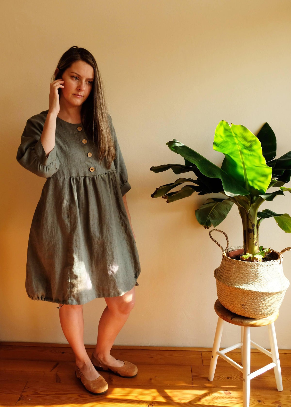 Linen Tunic Dress, Maternity Dress, Loose Tunic Dress, Tunic for women, Plus size tunic, Plus size dress, linen clothing, Breastfeeding