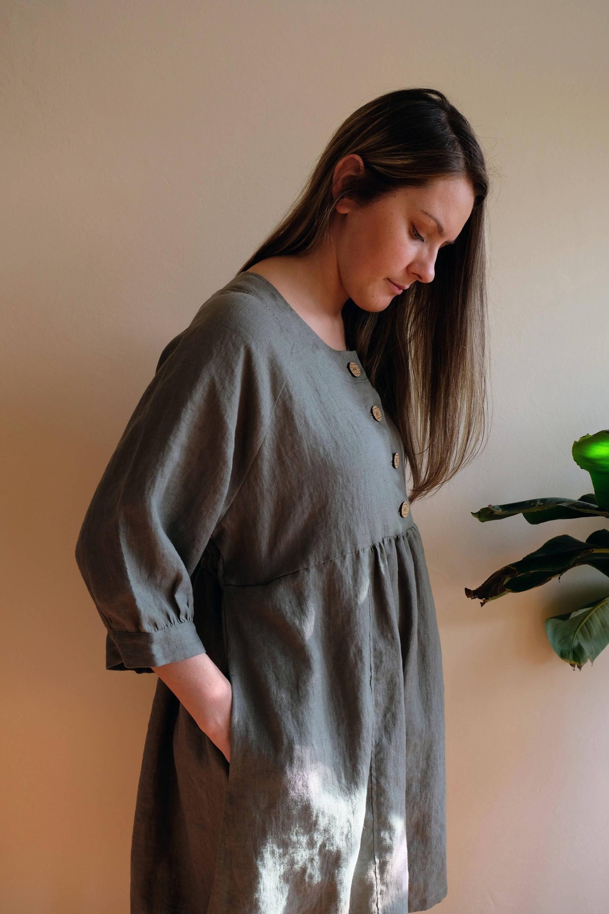 Linen Tunic Dress, Maternity Dress, Loose Tunic Dress, Tunic for women, Plus size tunic, Plus size dress, linen clothing, Breastfeeding