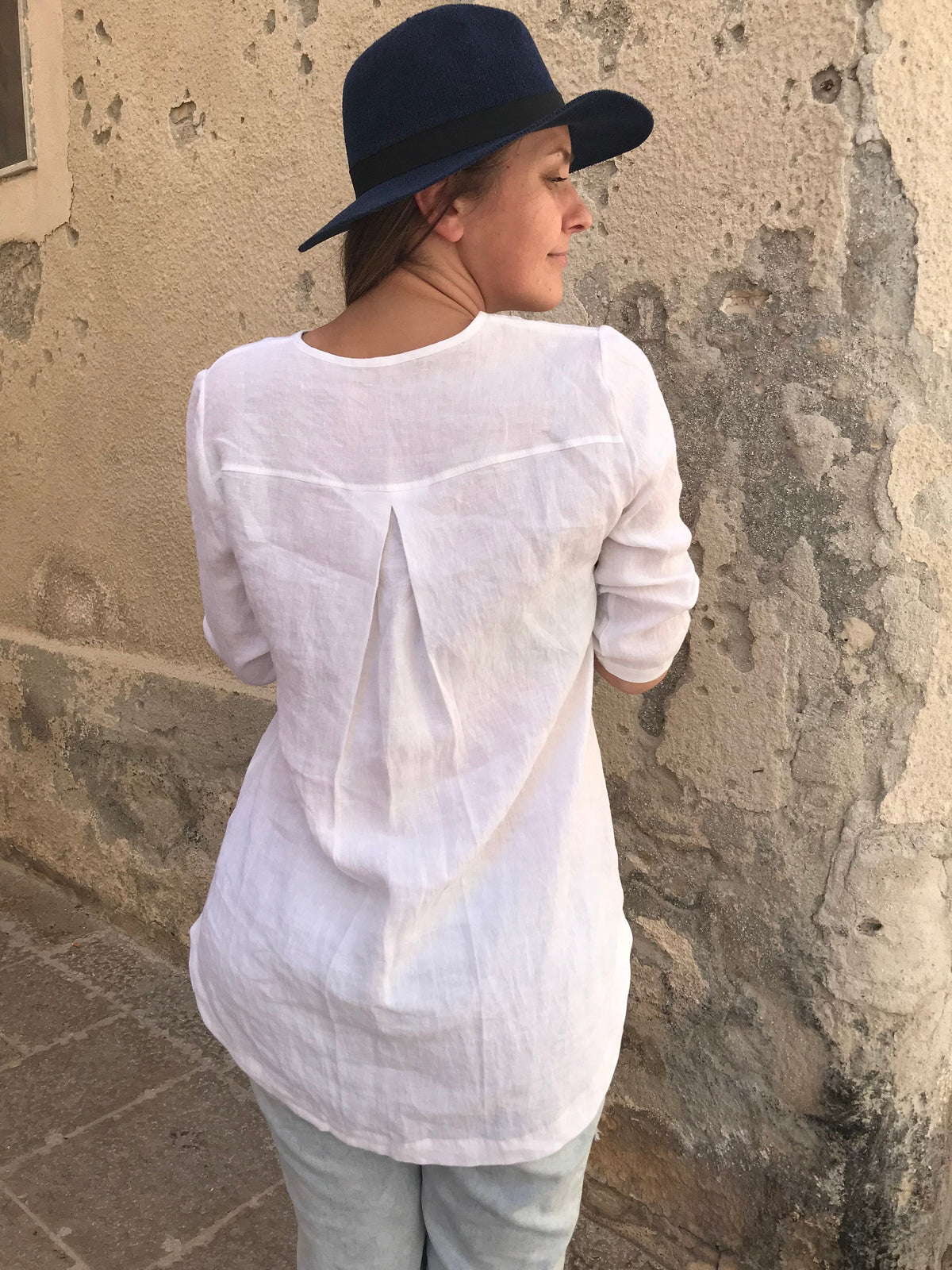 Loose Womens Shirt with Buttons, Linen Shirt, Plus size shirt, Tunic Shirt, Summer shirt, light shirt, boho shirt, Linen Top White Light Top