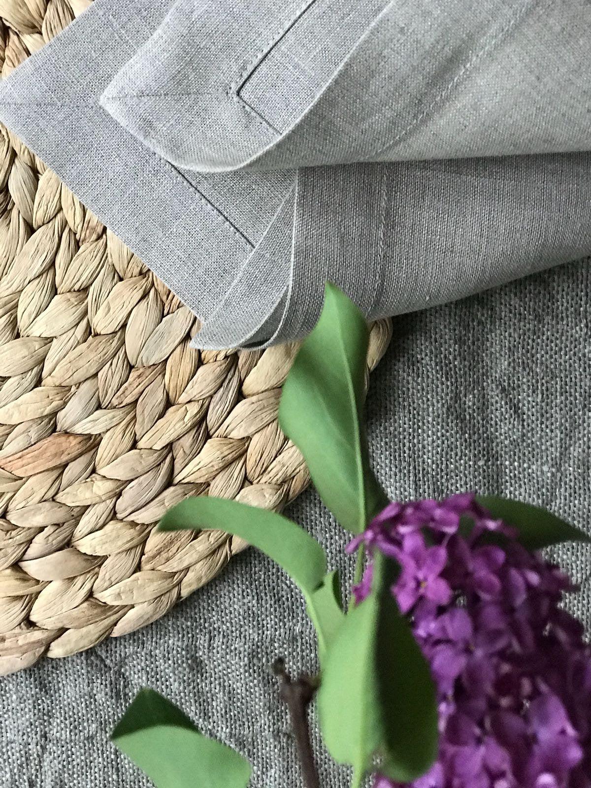 8 Linen Napkins, Natural Linen Napkins, Set of Eight Cloth Napkins, Christmas table, Cocktail Napkins Wedding, Diner Napkins, Large Napkins