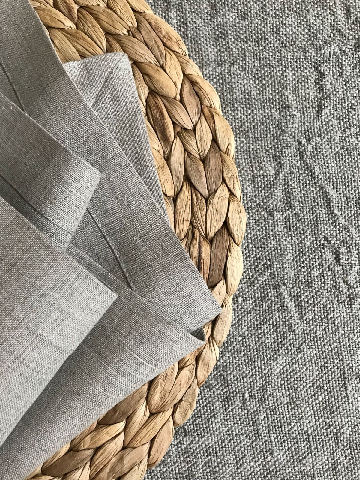 8 Linen Napkins, Natural Linen Napkins, Set of Eight Cloth Napkins, Christmas table, Cocktail Napkins Wedding, Diner Napkins, Large Napkins