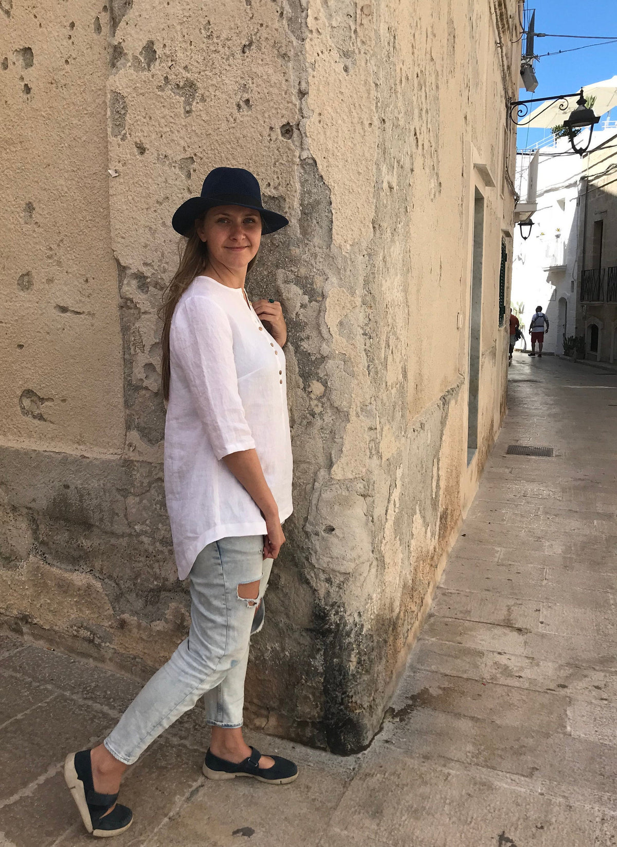 Loose Womens Shirt with Buttons, Linen Shirt, Plus size shirt, Tunic Shirt, Summer shirt, light shirt, boho shirt, Linen Top White Light Top