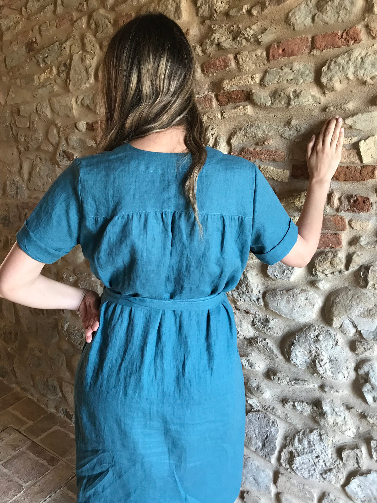 Linen Dress &amp;quot;Pamela&amp;quot;, Wrap Dress Linen, Linen Dress for Women, Linen Womens Dress, Simple Linen Dress, Plus size Women, Plus size dress