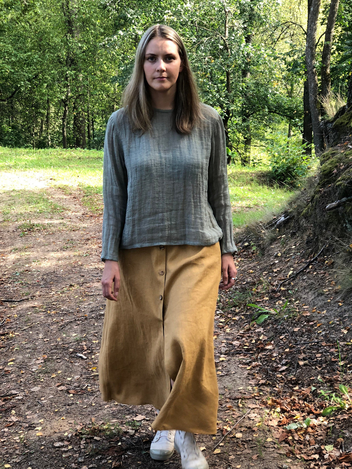 Long Linen Skirt with Buttons, Boho Skirt, Maxi Skirt, Long Skirt, Maxi Skirt Boho, Skirt with Pockets, Womens Skirts, Linen skirt