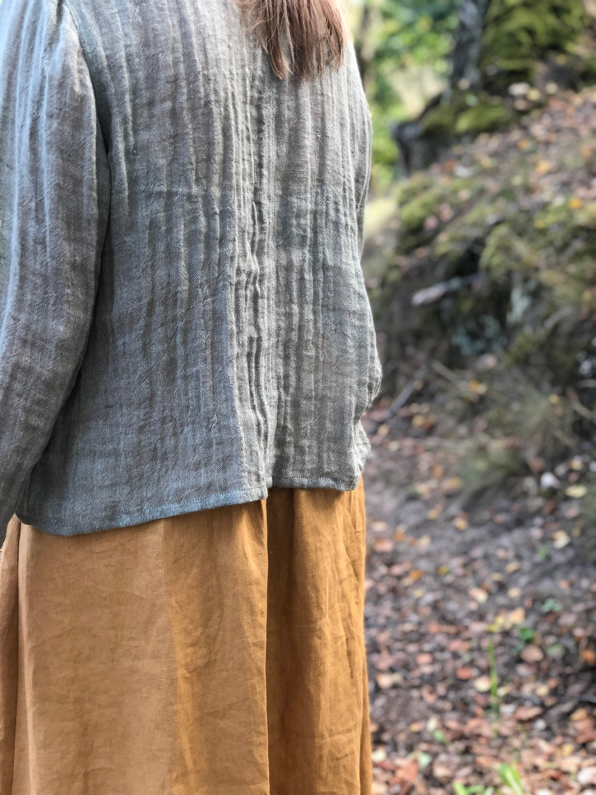 Linen Gauze Top &amp;#39;Sophia&amp;#39; with Long Sleeves, Linen Blouse, Linen Shirt with Sleeves Plus size shirt Gauzy top Rustic net top long sleeves