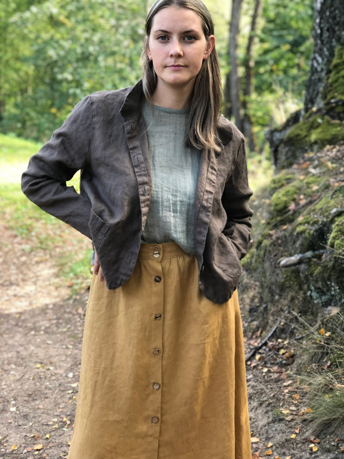 Linen Gauze Top &amp;#39;Sophia&amp;#39; with Long Sleeves, Linen Blouse, Linen Shirt with Sleeves Plus size shirt Gauzy top Rustic net top long sleeves