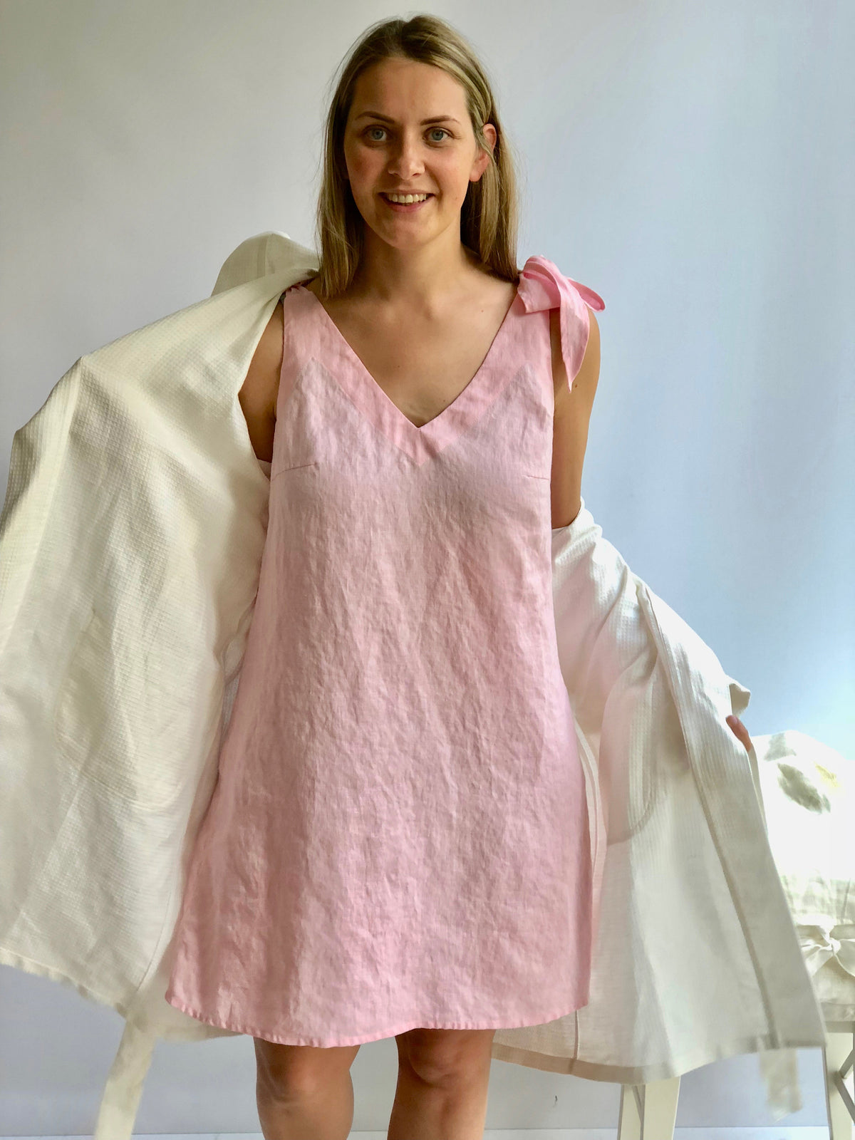 Linen Nightgown, Linen sleepwear - Linenbee Linen Nightgown, Linen sleepwear - Linenbee
