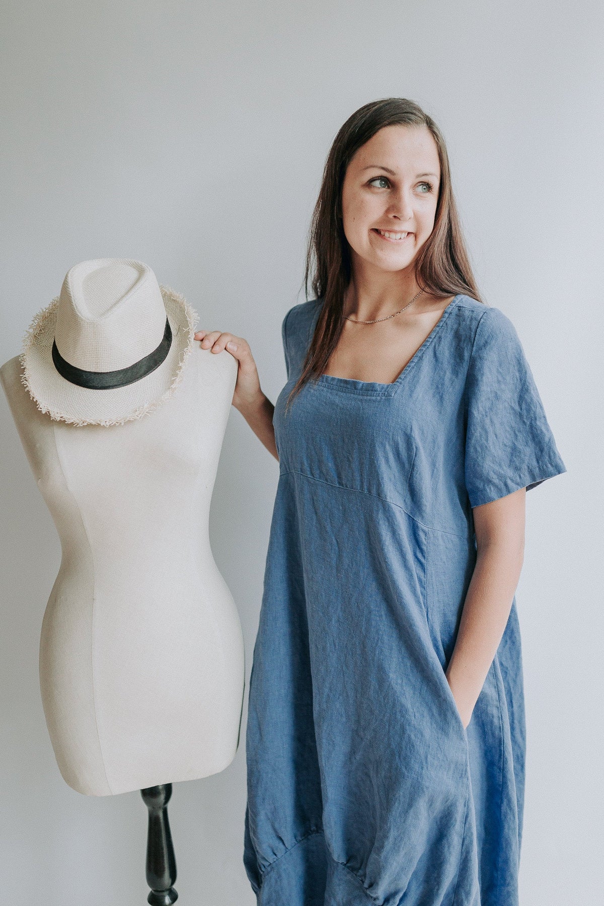 Linen Dress &amp;quot;Samantha&amp;quot; With Sleeves, Long Dress, Linen Beach Dress, Womens Dress, Plus Size Dress, Loose Linen Dress Women Beach Dress Linen
