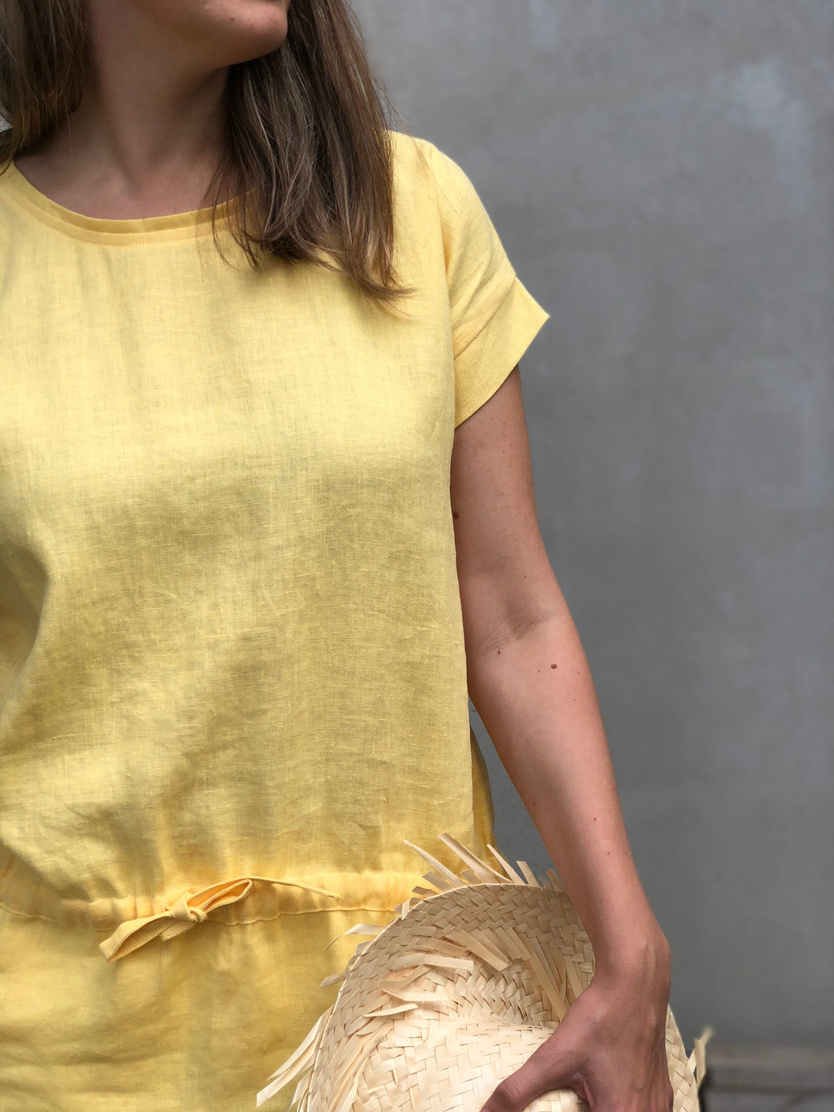 Linen Tunic &amp;#39;Amelia&amp;#39;, Yellow Summer Tunic, Beach Tunic Linen Shirt, Plus size linen Tunics for women Long Shirt, Linen Dress Women Plus Size