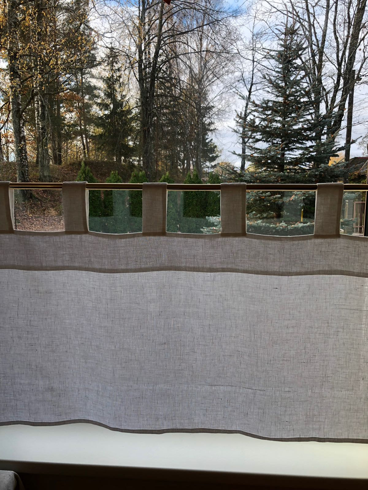 Linen Cafe Curtain, White Linen Curtain Panel, Linen Valance, Privacy Curtain, Kitchen Curtain Linen Kitchen Valance Cupboard Curtain Custom