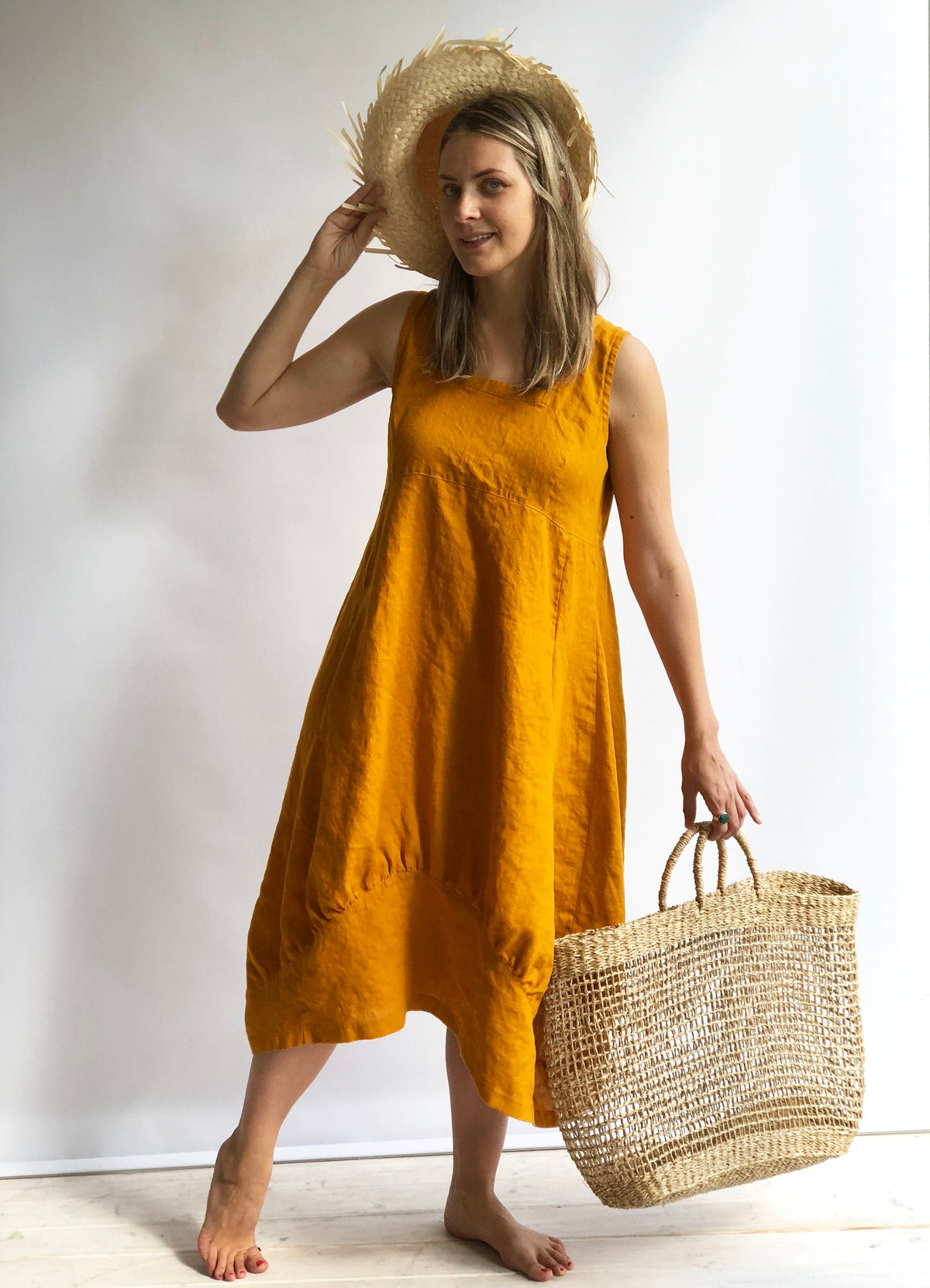 Linen Summer Dress "Samantha" Long Sleeveless Dress, Linen Beach Dress - Linenbee Linen Summer Dress "Samantha" Long Sleeveless Dress, Linen Beach Dress - Linenbee