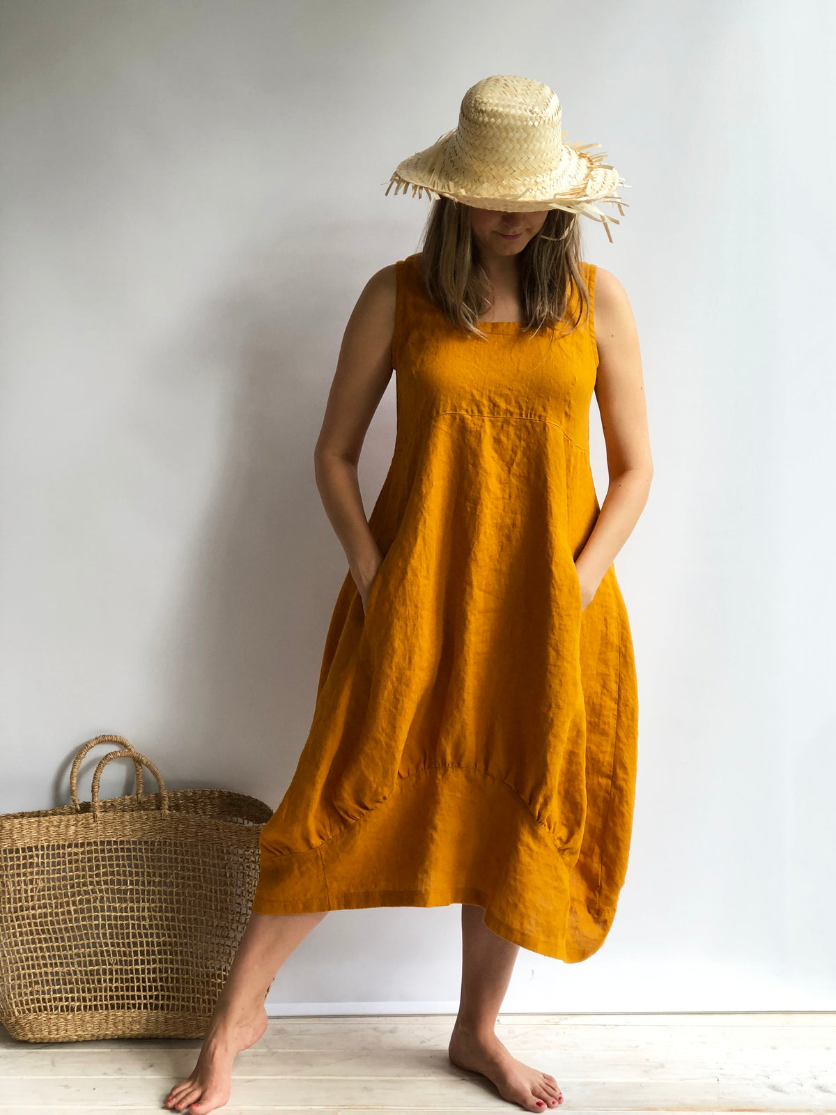 Linen Summer Dress "Samantha" Long Sleeveless Dress, Linen Beach Dress - Linenbee Linen Summer Dress "Samantha" Long Sleeveless Dress, Linen Beach Dress - Linenbee