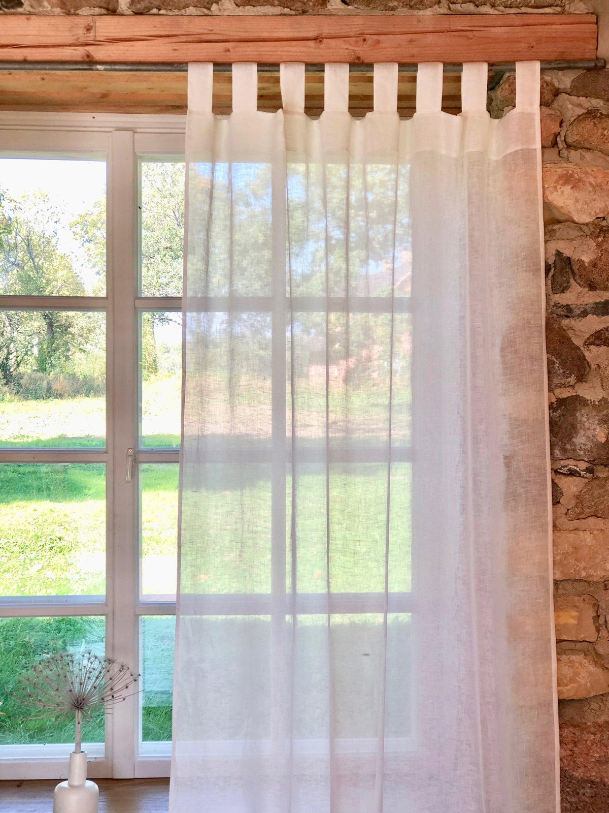 Linen Curtain Panel,White Curtains, Sheer Curtains, Linen Drapes, Long Curtain, Linen Curtains, Curtain Panels, Boho