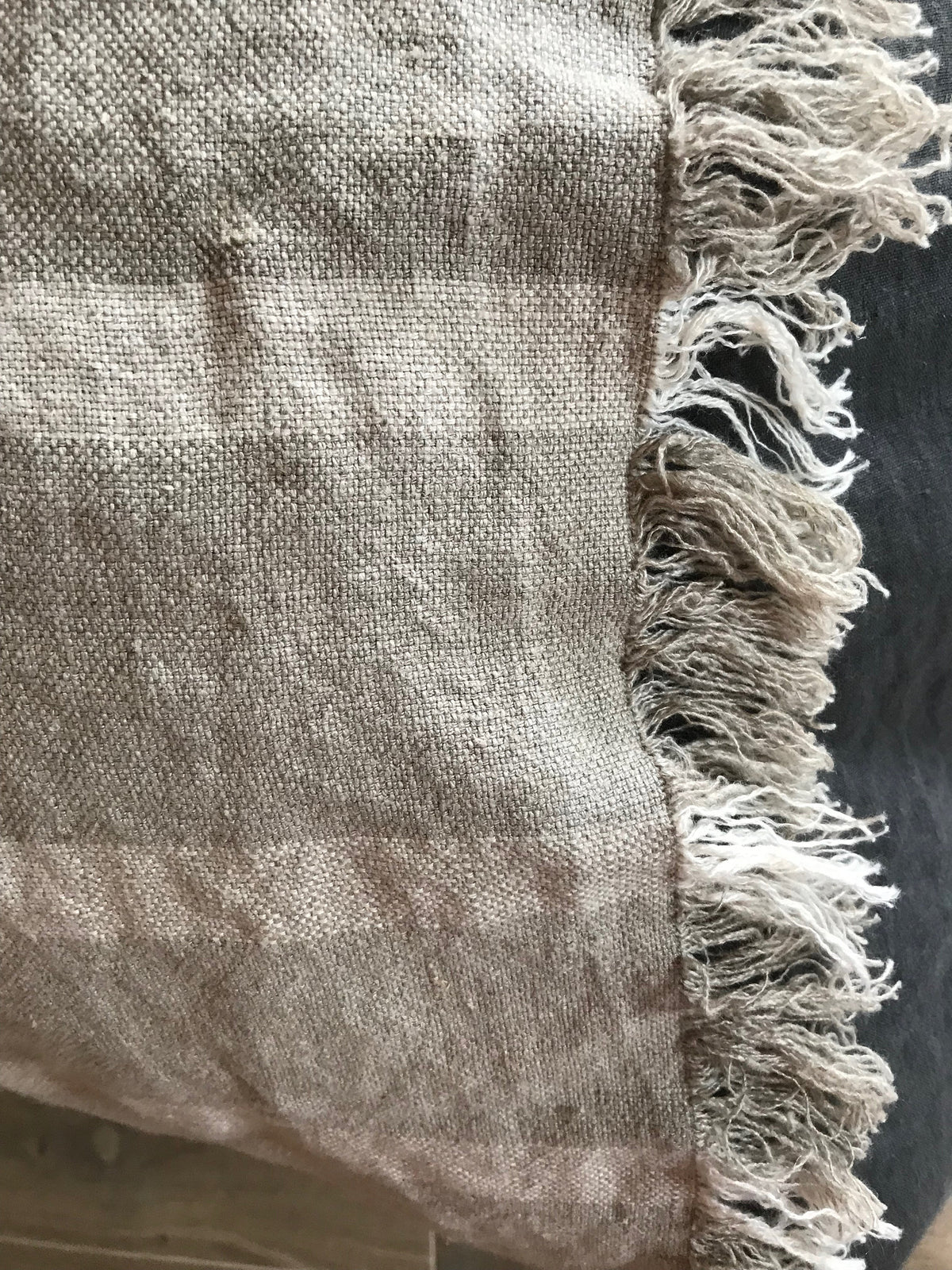 Linen bed throw with fringes,light stripped bed cover, linen bed cover, linen blanket,blanket, summer blanket, decorative throw