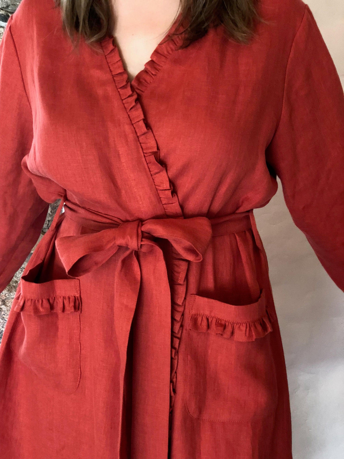 Linen robe, soft robe, robe coverup, robe for bride, linen bath robe, linen night gown, morning dress, linen sleep wear, women robe