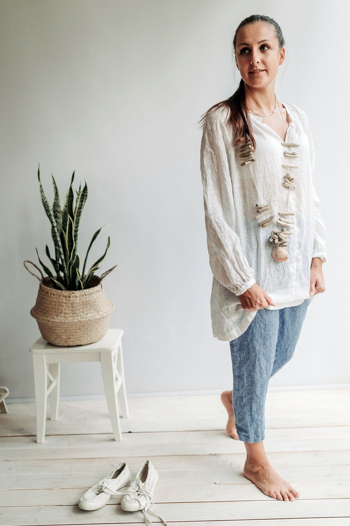 Linen Shirt for Women, Gauzy Lightweight Boho Top, Sheer Tunic Top, Linen Coverup Beach Plus Size Top, Linen Blouse, Womens Shirt Boho Shirt