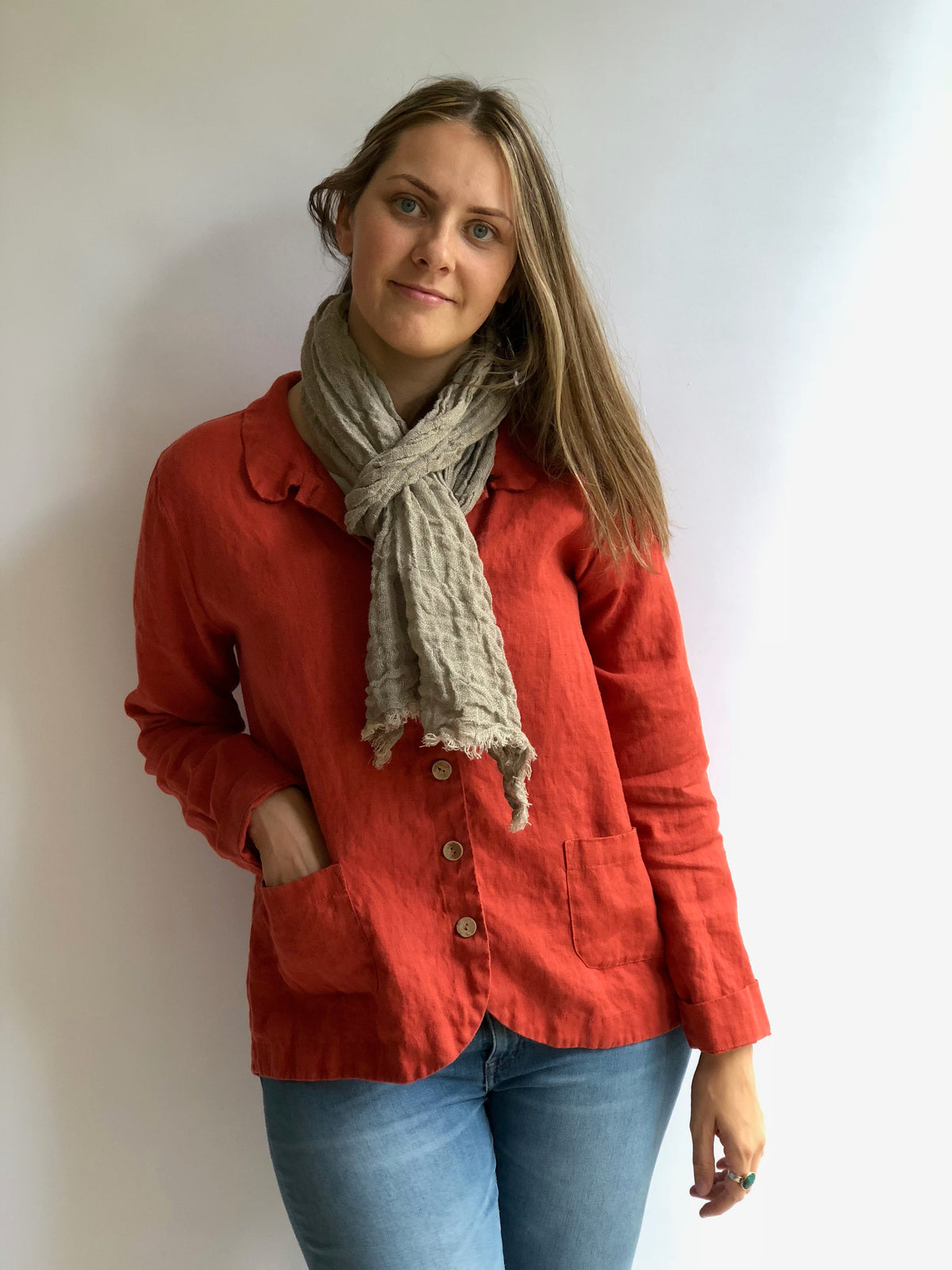 Linen Jacket &amp;#39;Georgia - Long&amp;#39; Linen Jacket Women, Linen Coverup, Linen Blazer, Womens Linen Jacket, Womens Jacket Plus size Jacket Linen Top