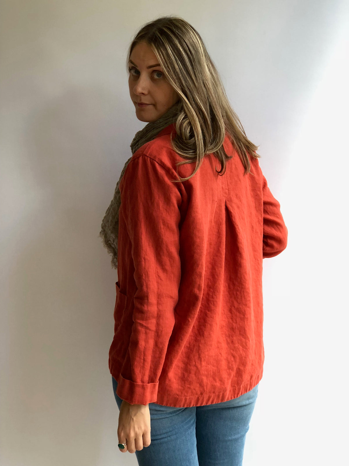 Linen Jacket &amp;#39;Georgia - Long&amp;#39; Linen Jacket Women, Linen Coverup, Linen Blazer, Womens Linen Jacket, Womens Jacket Plus size Jacket Linen Top