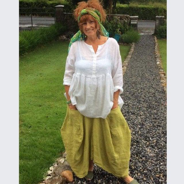 Oversized Crop Top, Oversized Shirt, White Linen Shirt, Plus Size Top, Linen Blouse, Womens Shirt, Loose Plus Size, Cropped Shirt, Boho