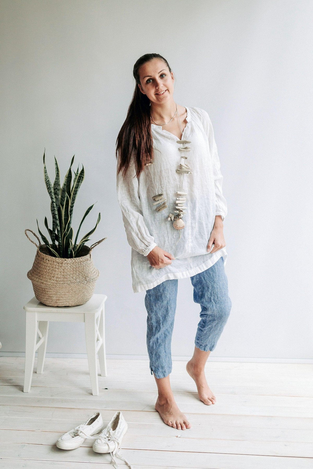 Pegged Capri Linen Pants, Linen Trousers, Womens Pants cropped, Womens Trousers, Beach Pants, Pants for Women, Plus Size Pants, Linen Capri