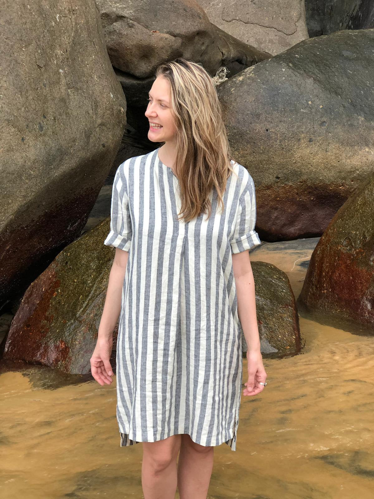 Linen Tunic Dress "Tia", Tunic Plus Size - Linenbee Linen Tunic Dress "Tia", Tunic Plus Size - Linenbee