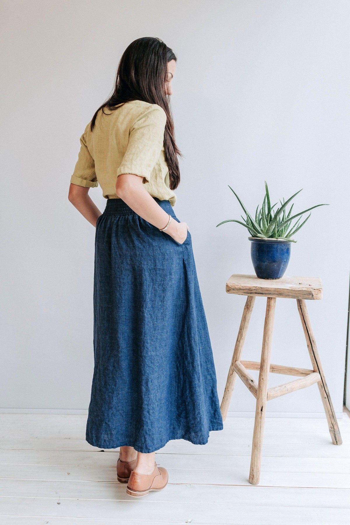 White linen skirt clearance 70s