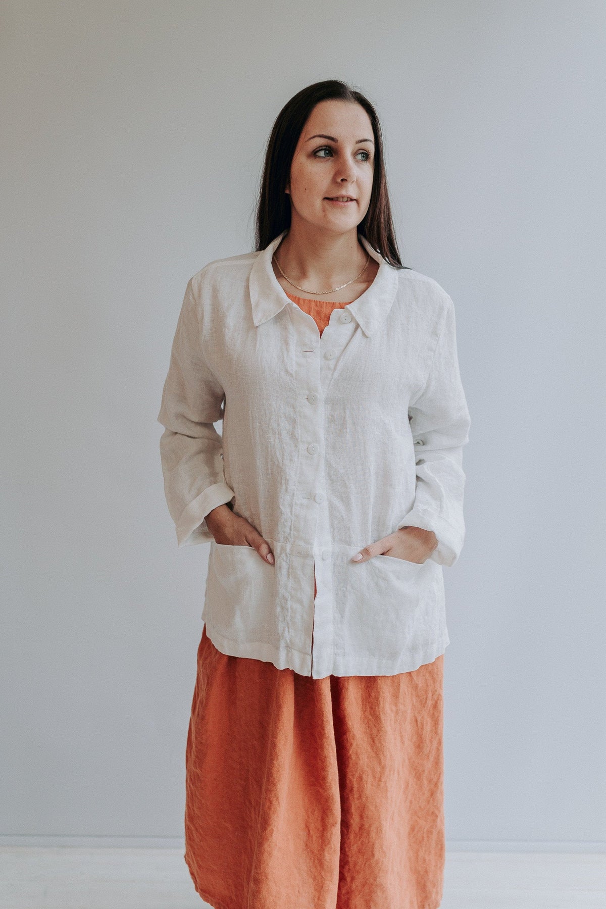 Linen Jacket &amp;#39;Kim&amp;#39; Womens Jacket Linen cardigan, Linen Coverup, White Linen Blazer, Womens Linen Jacket, Womens Jacket, Plus size Cardigan