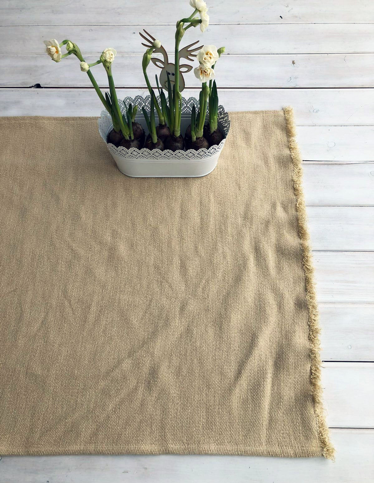 Natural Floor Mat, Linen Rug, Sturdy Linen Mat, Woven mat, Feet Towel, Bathroom Mat, Linen mat, Bathroom Rug, Linen Bath Mat Natural Gift
