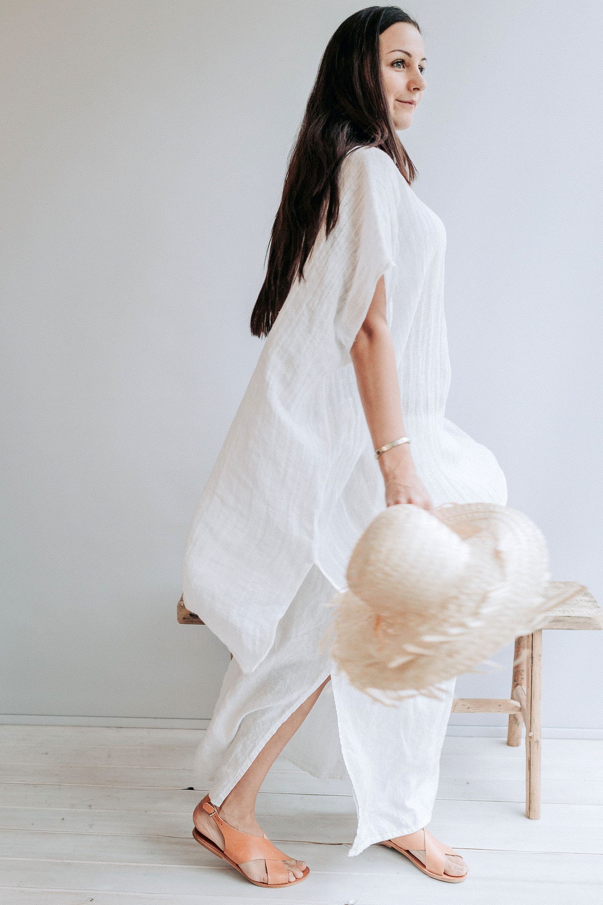 Beach Cover Up from Gauzy Linen 'Amanda' - Linenbee Beach Cover Up from Gauzy Linen 'Amanda' - Linenbee
