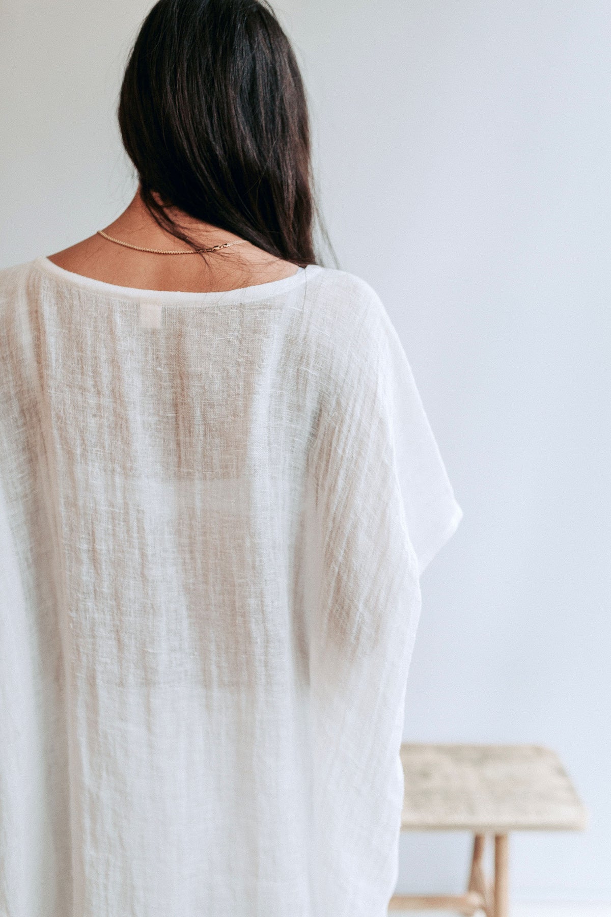 Beach Cover Up from Gauzy Linen 'Amanda' - Linenbee Beach Cover Up from Gauzy Linen 'Amanda' - Linenbee
