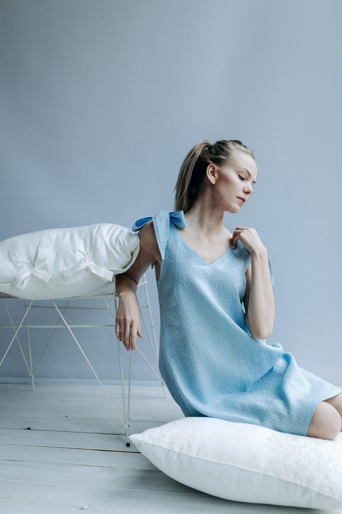 Nightgown for Women, Womens Nightgown, Linen sleepwear, Linen Pyjama, Night Dress, Pink Nightgown, Sleeveless linen dress Valentines gift