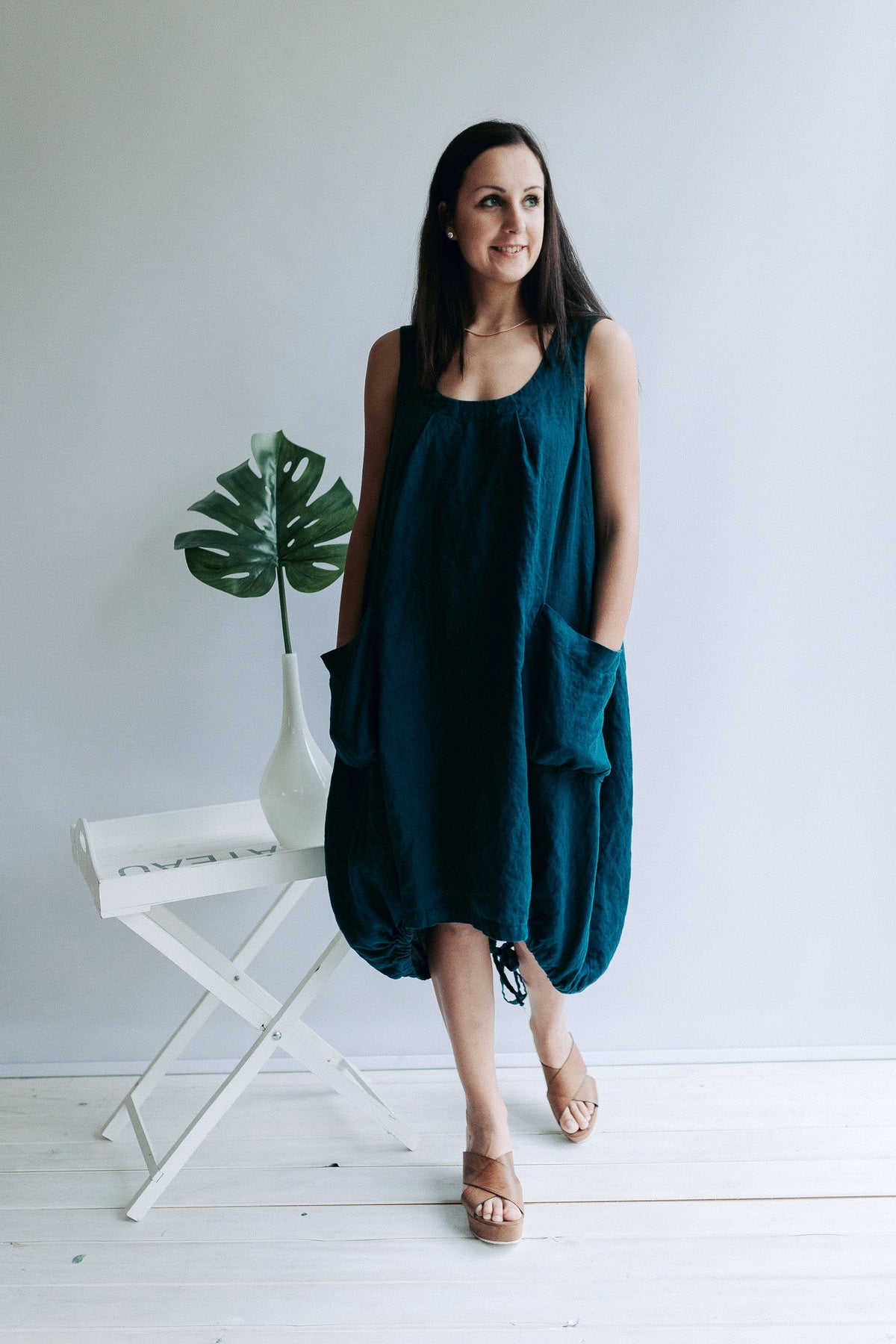 Loose Linen Dress &amp;#39;Diana&amp;#39;, Sleeveless Dress, Sleeveless Tunic Dress, Tunic for women, Plus size tunic Plus size dress linen tunics for women