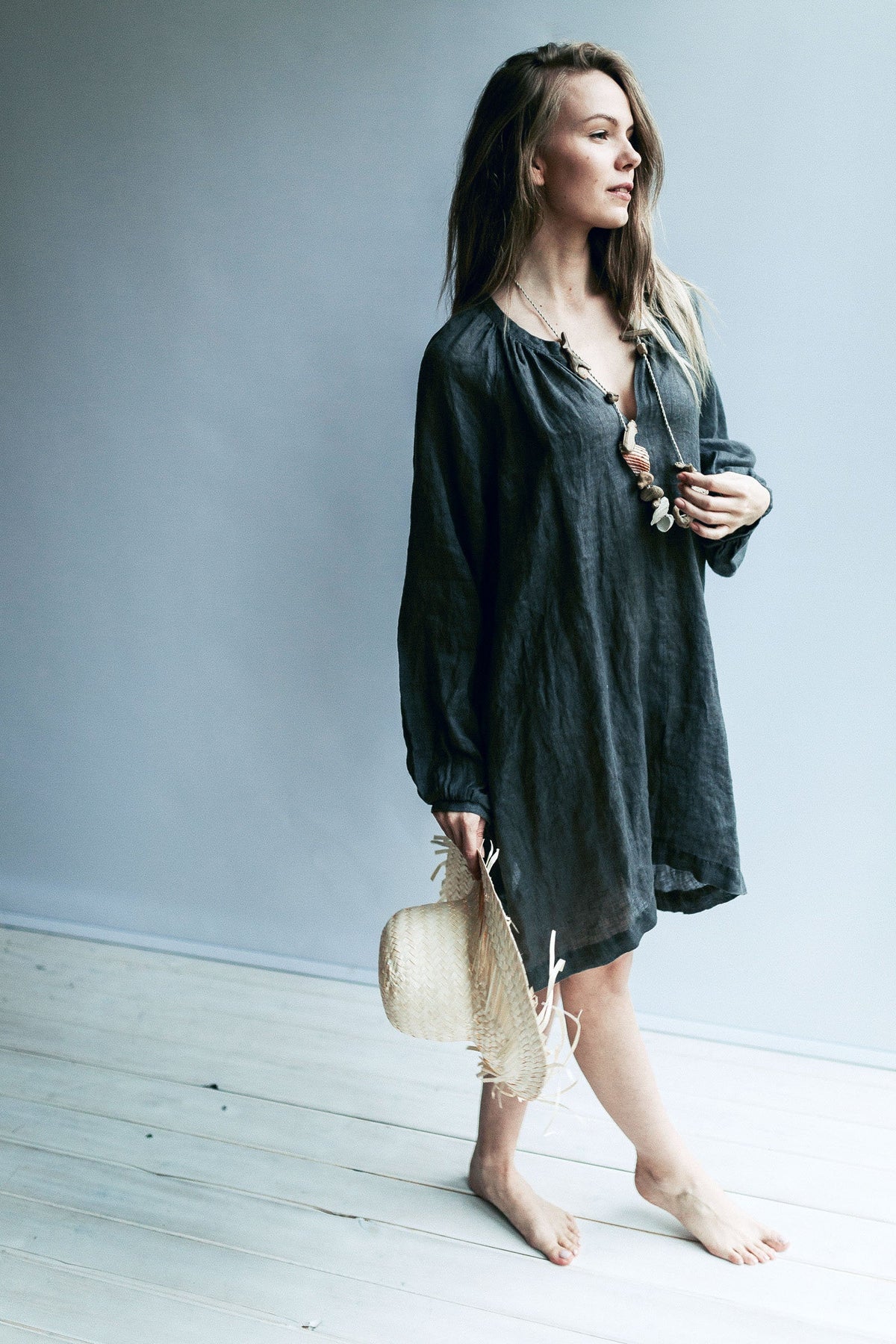 Gauze Linen Tunic Top, Coverup for Women, Gauzy Lightweight Boho Top, Sheer Tunic Top, Beach Plus Size Top, Linen Blouse, Womens Shirt Boho