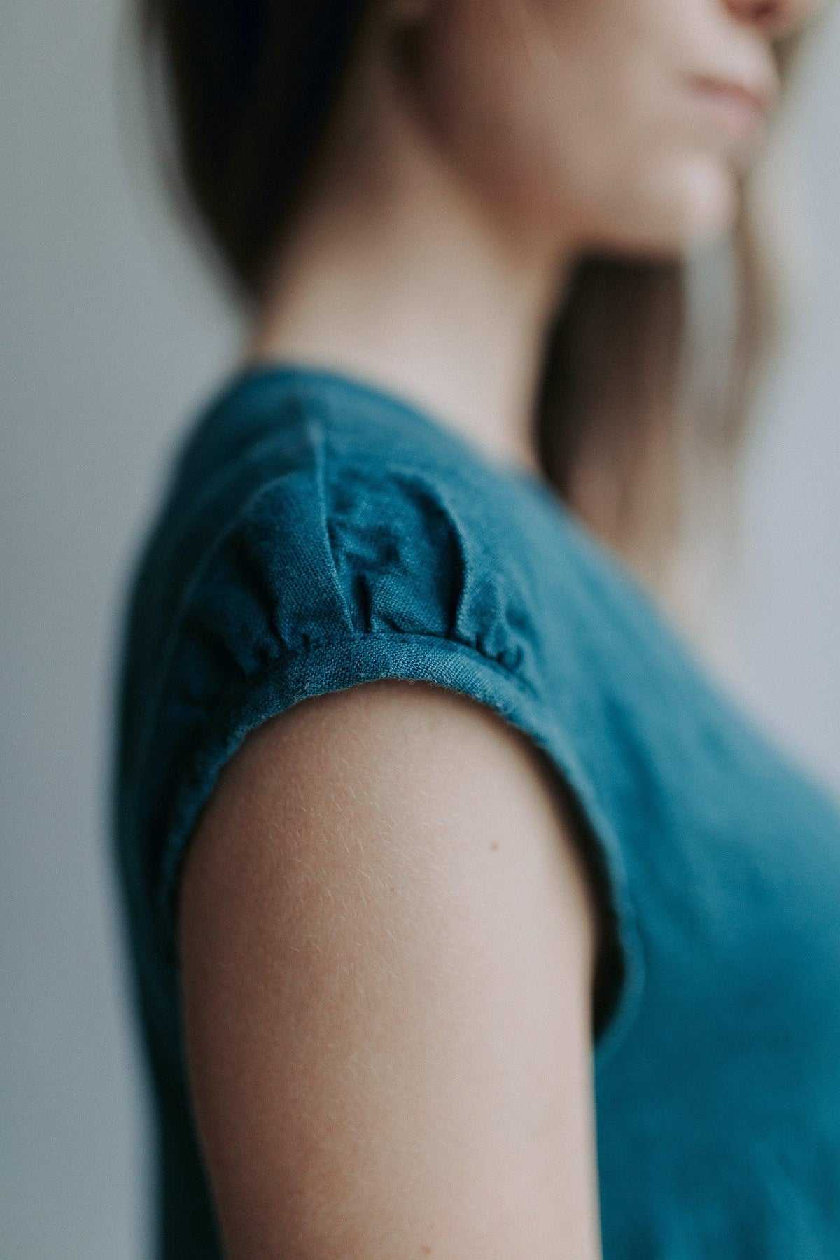 A line Drop Waist Dress &amp;#39;Julia&amp;#39;  from Linen, Drop Waist Linen Dress, Dress Woman, Linen Dresses for Women, A line dress, Short Sleeve Dress