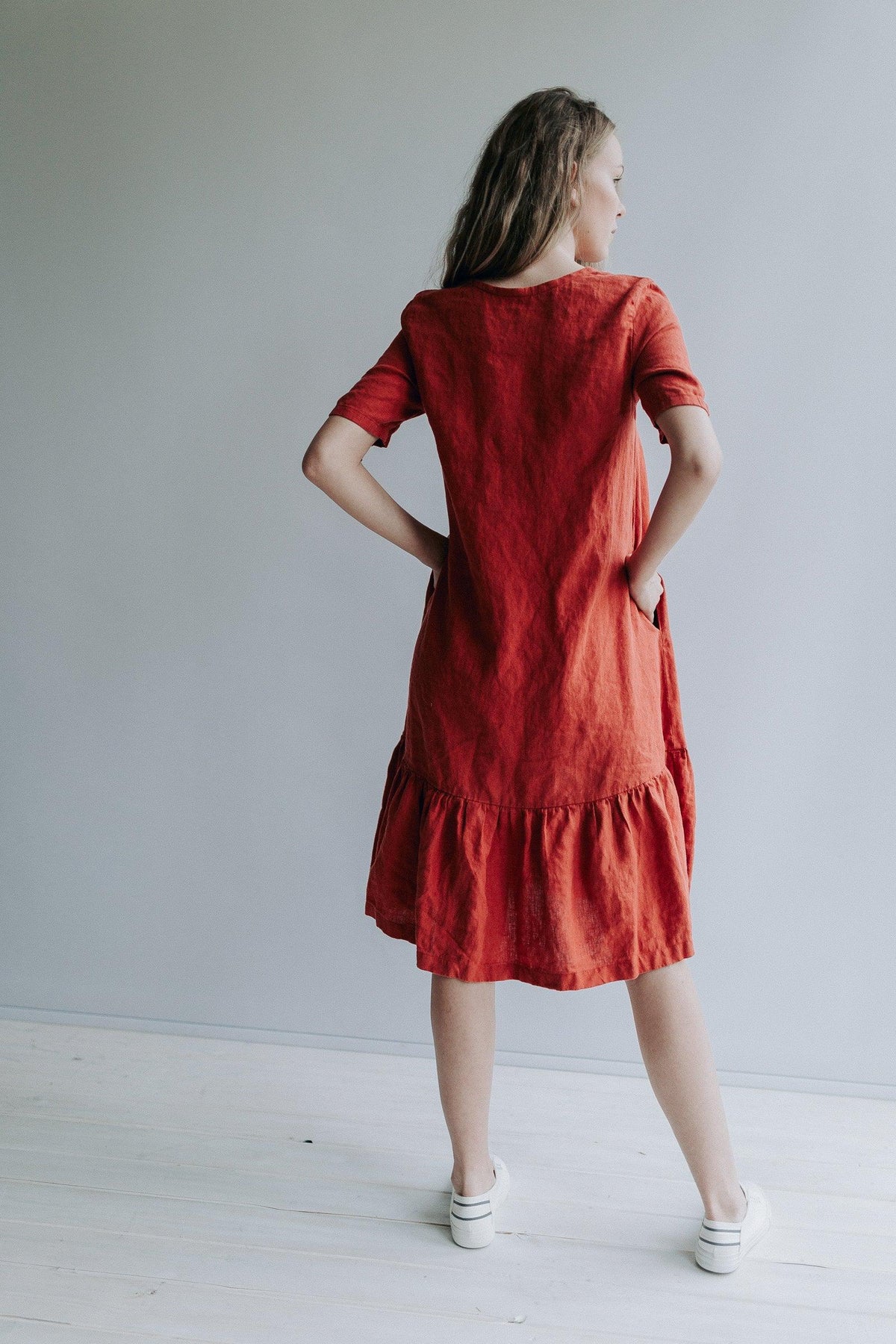 Drop Waist Dress 'Juliana' A Line Dress from Linen, Drop Waist Linen Dress Drop Waist Dress 'Juliana' A Line Dress from Linen, Drop Waist Linen Dress
