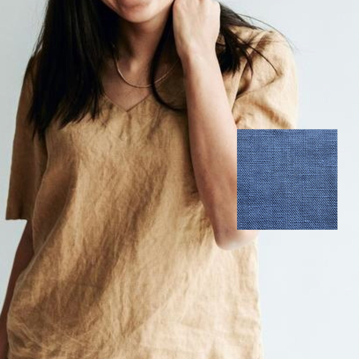 Ready to Ship: Linen Tops for Women, Size L/M, Linen T-shirt, Linen Top for Women, V Neck Top, T-shirt Linen, Linen Tee, Linen blouse