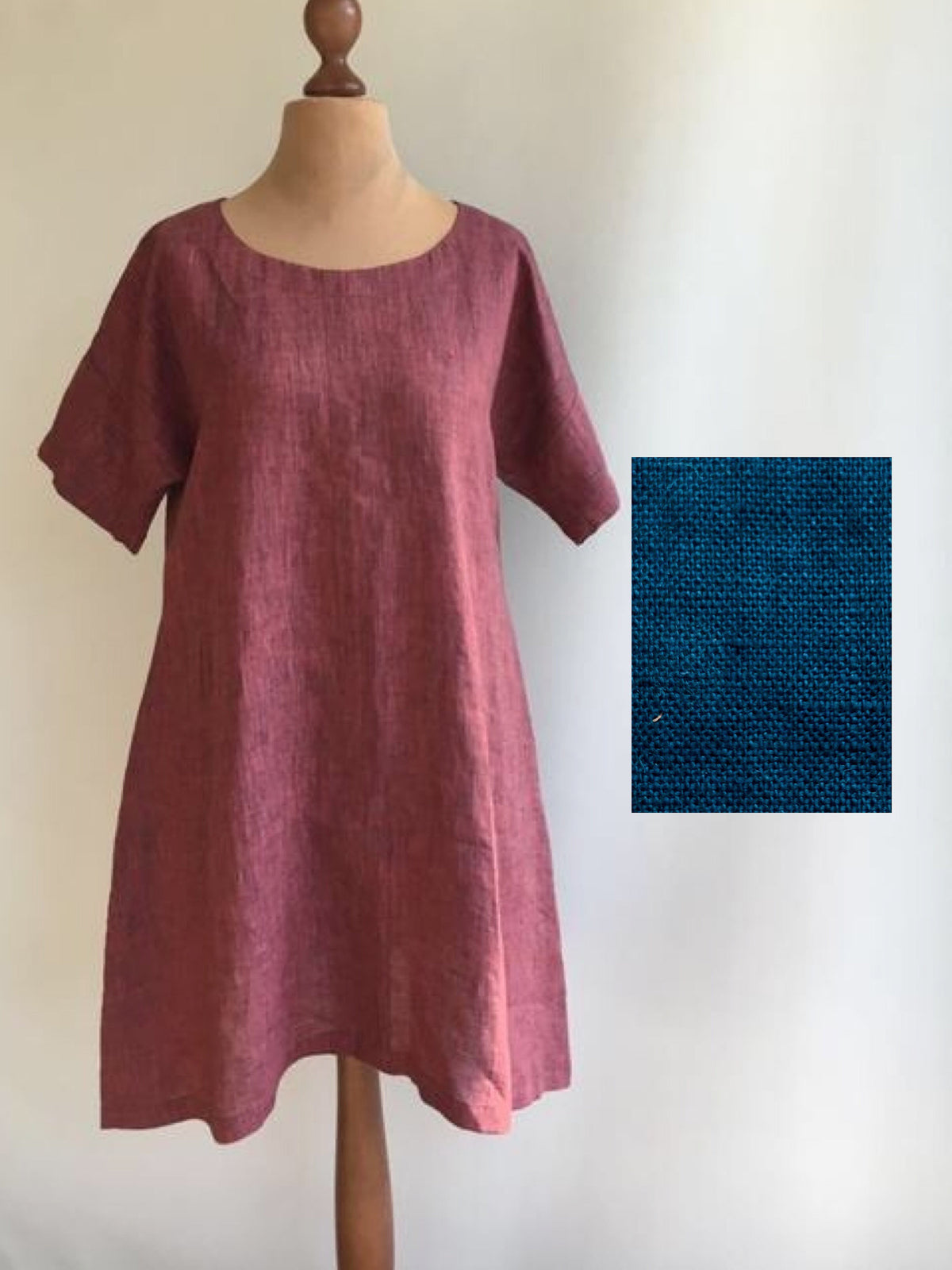 Ready to Ship: Tunic Top, Size XL, Linen Tunic Dress, Dark Navy linen tunic, tunic for women, plus size tunic, linen tunics for women