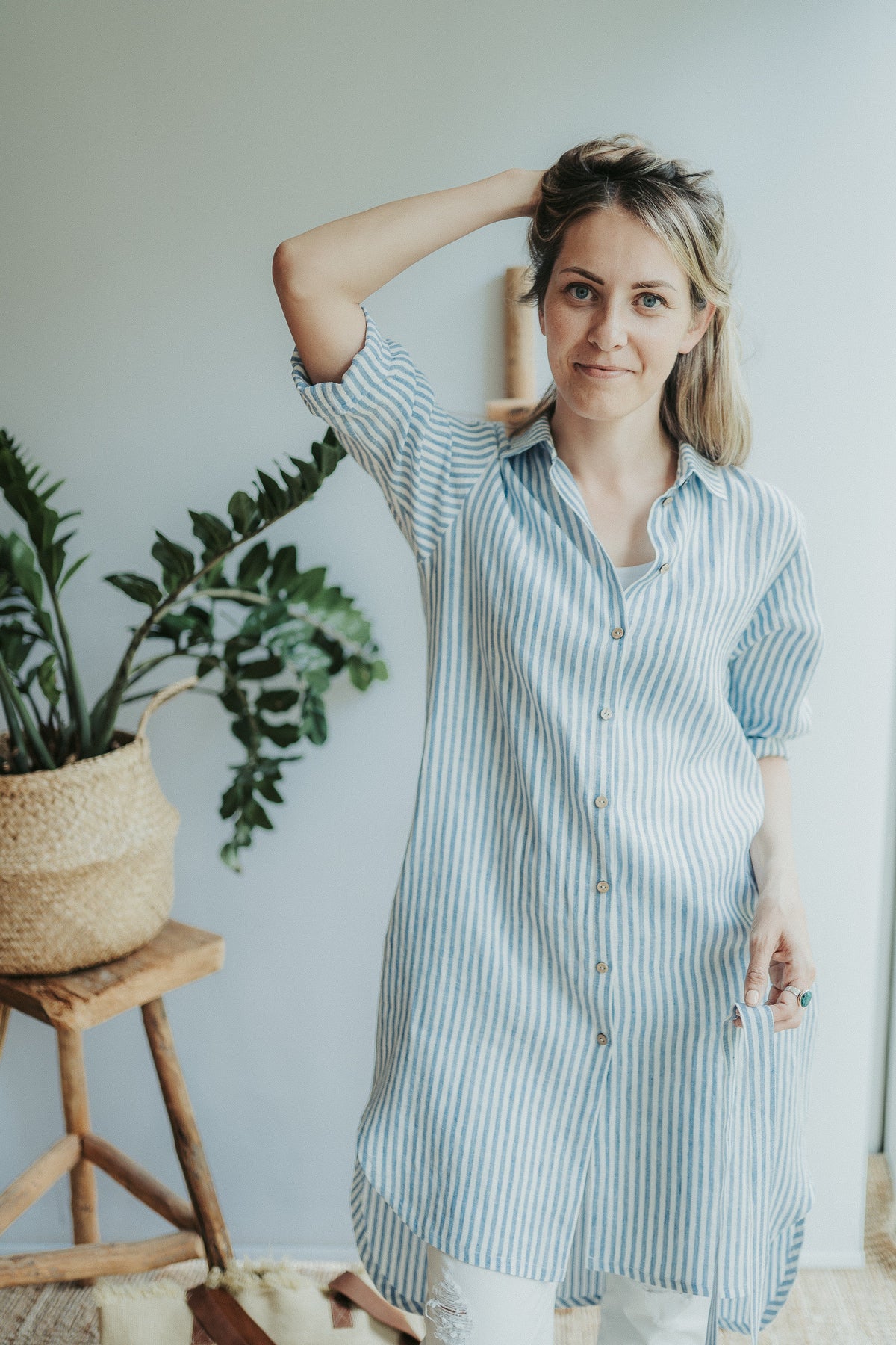 Womens Shirt Dress &amp;#39;Maia&amp;#39;, Linen Shirt, Button up shirt dress Women, Tunic Shirt, boyfriend shirt, linen jacket, Linen Top plus size