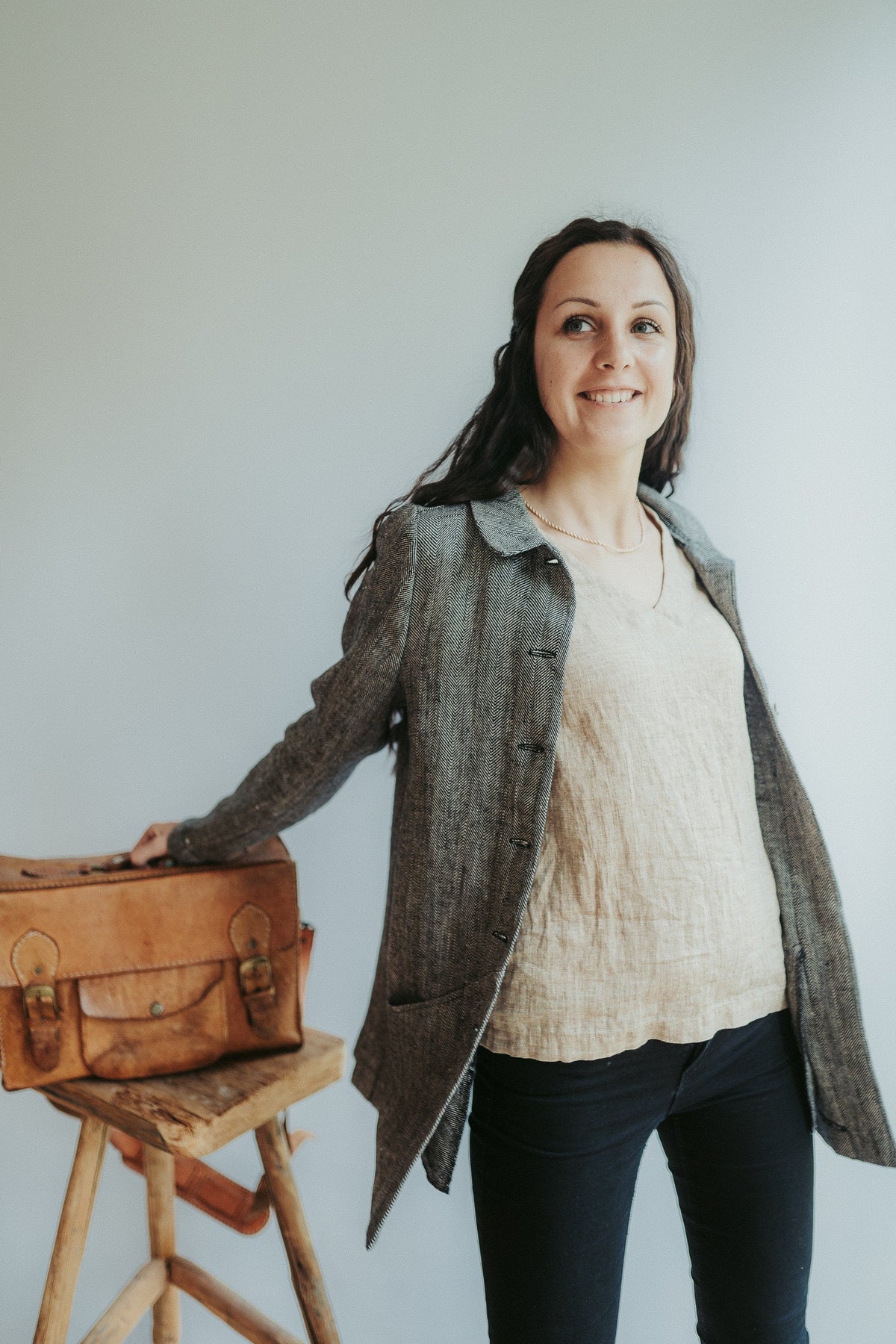 Womens Linen Jacket &amp;#39;Cate&amp;#39;, Linen Blazer for Women, Linen Coat, Linen Cardigan