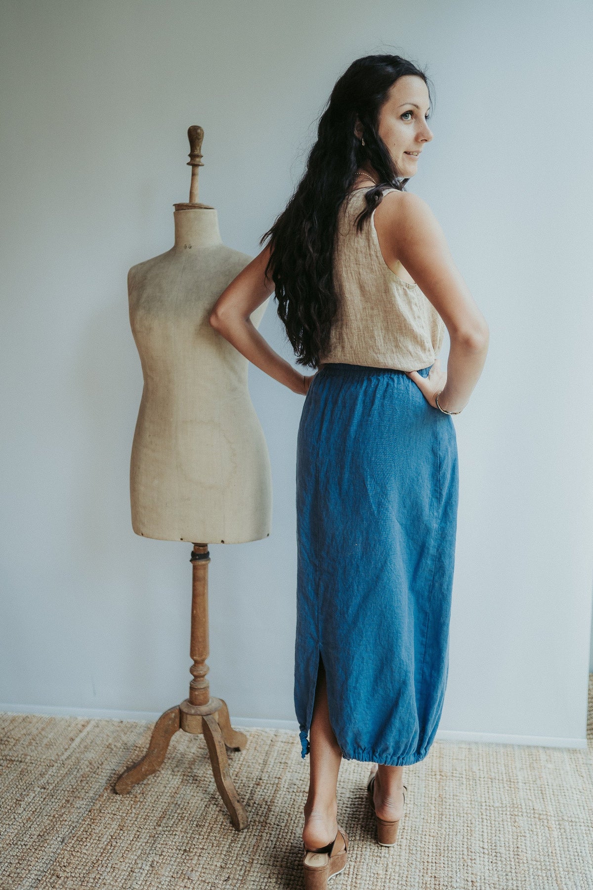 Linen Wrap Skirt FRIDA, Calf Length Linen Skirt, A Line Wrap Skirt,  Charcoal Linen Skirt, Long Linen Skirt for Woman - Etsy