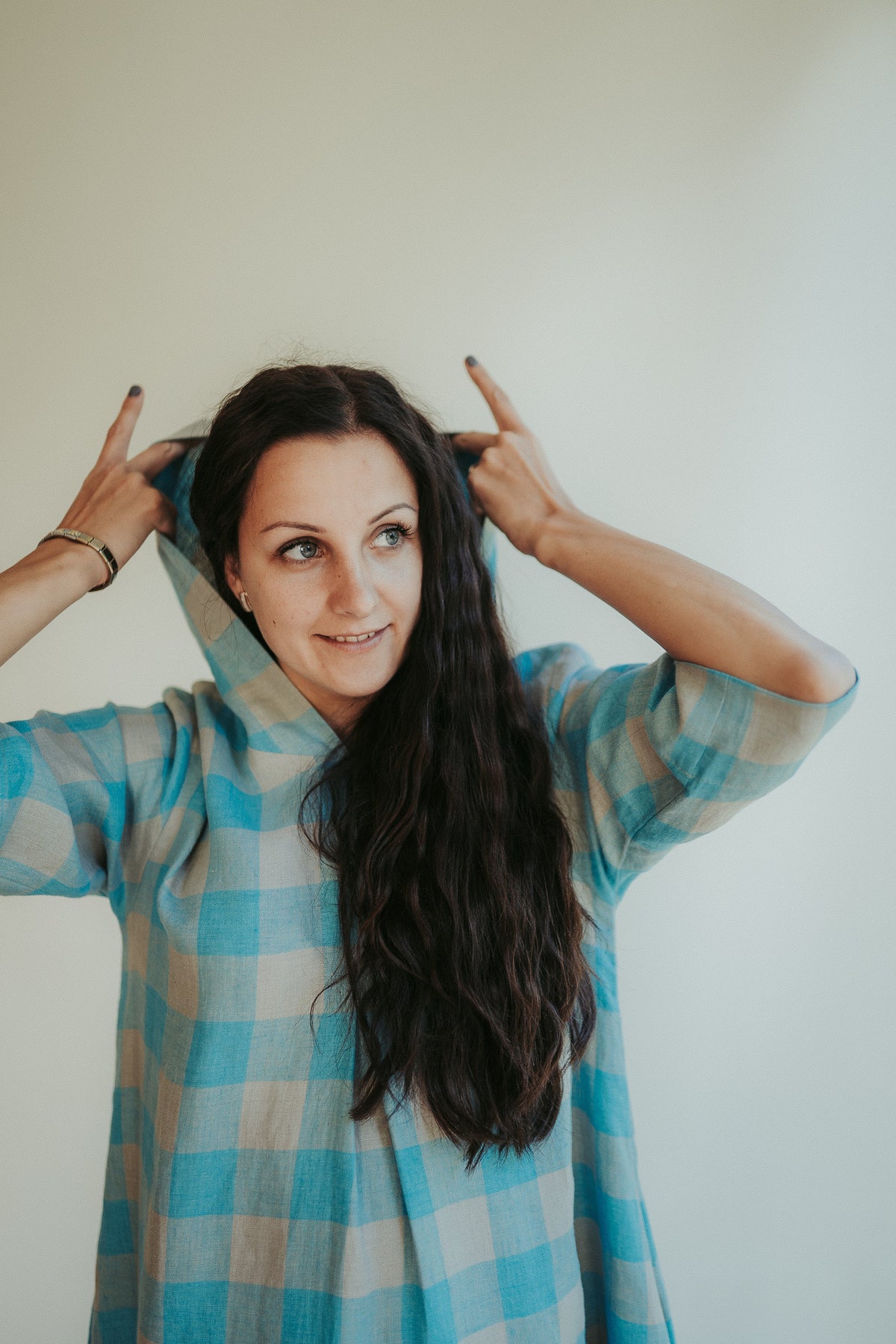 Linen kaftan &amp;#39;Rose&amp;#39; Linen robe Women, Robe with Hood, Linen loungewear, plus size robe, linen maxi dress kaftan for women maxi robe Linenbee