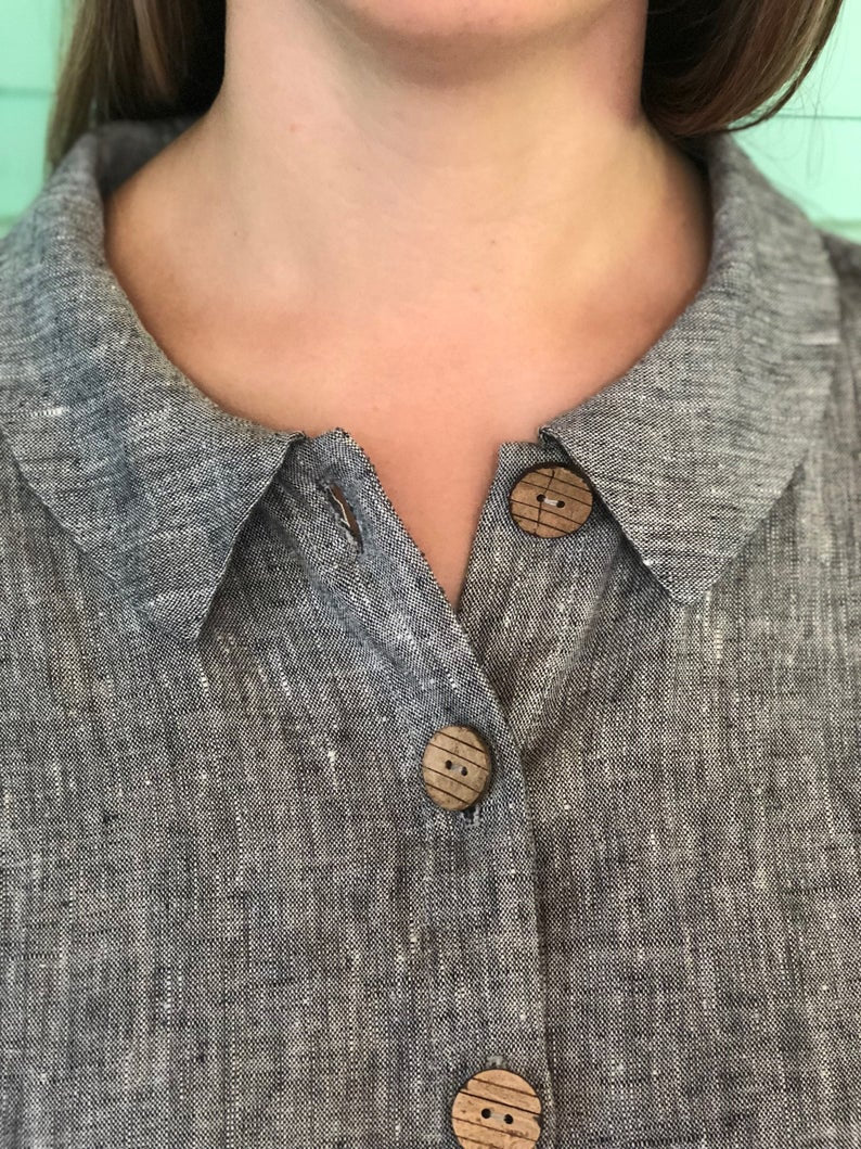 Ready to Ship:Linen Jacket Women &amp;#39;Kim&amp;#39; , Size L, Linen cardigan, Linen Coverup, Grey Linen Blazer, Womens Linen Jacket, Womens Jacket, Plus