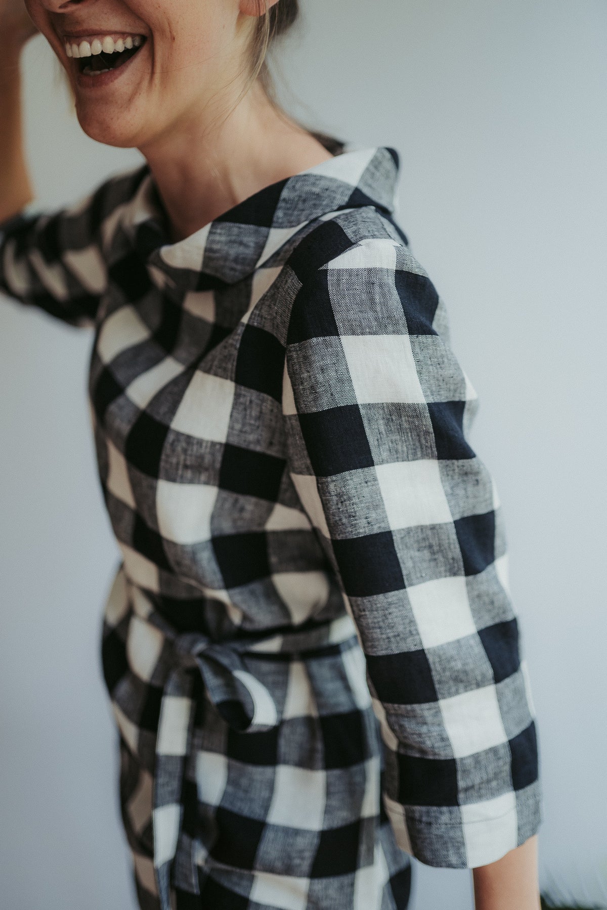 Linen Tunic Dress with Raised Collar &amp;#39;Jackie&amp;#39;, Tunic Dress Women