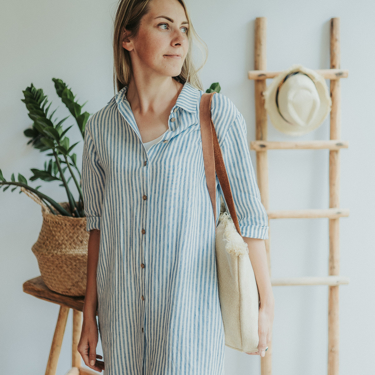 Womens Shirt Dress 'Maia', Linen Shirt